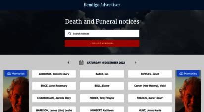 dd Back. . Bendigo advertiser death notices